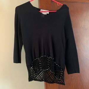 NWOT Fancy Black Shirt - Size Medium